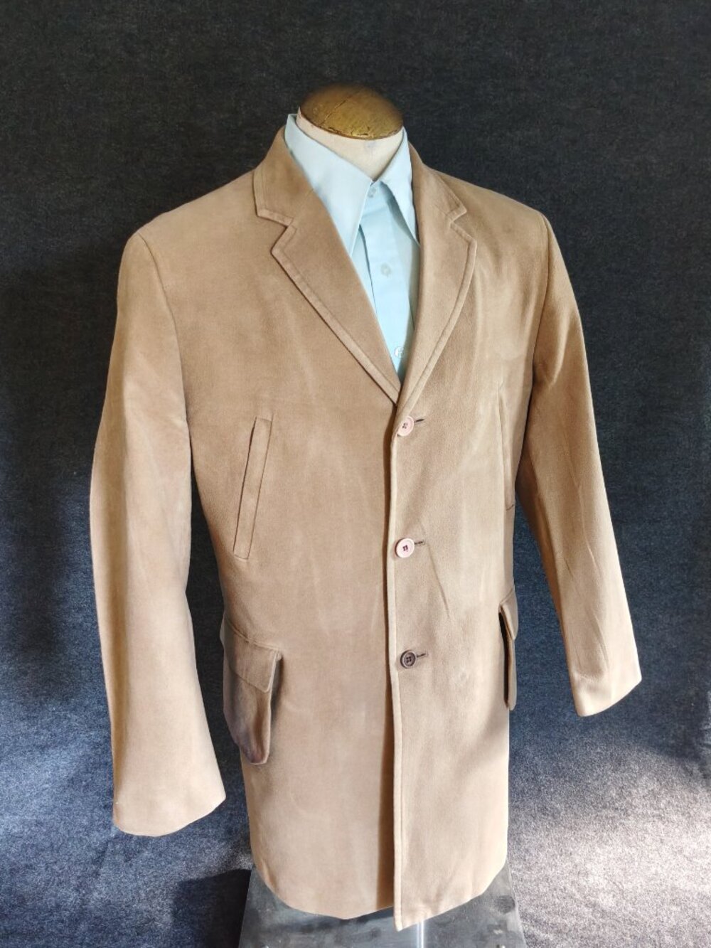 Moleskin Overcoat/ Men's Y2K International Concepts  Topcoat Size 42